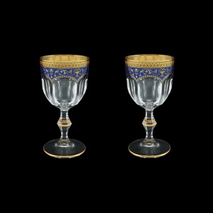 Provenza C3 PEGC Wine Glasses 170ml 2pcs in Flora´s Empire Golden Blue Decor (23-522/2)