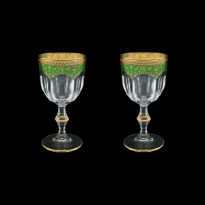 Provenza C3 PEGG Wine Glasses 170ml 2pcs in Flora´s Empire Golden Green Decor (24-522/2)