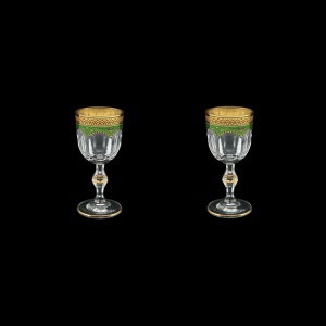 Provenza C5 PEGG Liqueur Glasses 50ml 2pcs in Flora´s Empire Golden Green Decor (24-521/2)