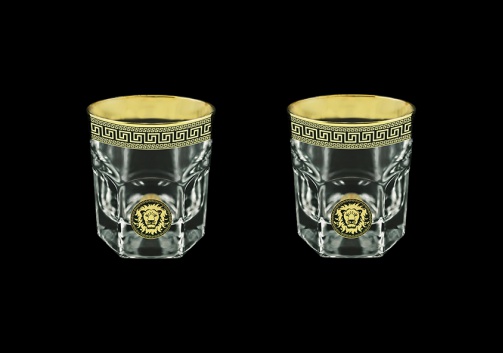 Provenza B2 PLGB Whisky Glasses 280ml 2pcs in Antique&Leo Golden Black Decor (42-136/2)