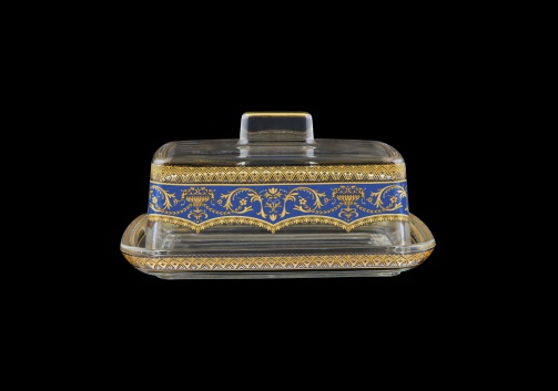 Victoria DO VEGC Butter Dose 14,5x12cm, 1pc in Flora´s Empire Golden Blue L. (23-5K0F/L)