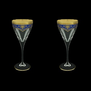 Fusion C2 FEGC Wine Glasses 250ml 2pcs in Flora´s Empire Golden Blue Decor (23-543/2)