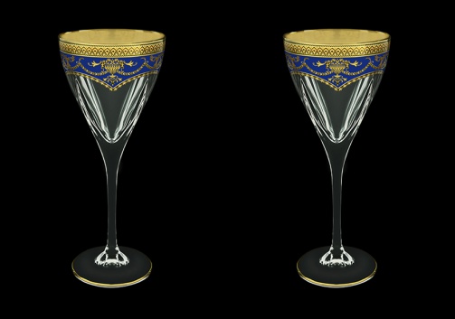 Fusion C2 FEGC Wine Glasses 250ml 2pcs in Flora´s Empire Golden Blue Decor (23-543/2)