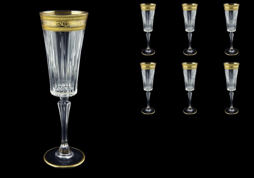 Timeless CFL 65 Champagne Fluetes 210ml 6pcs in Allegro Golden Light Decor (65-0810/L)
