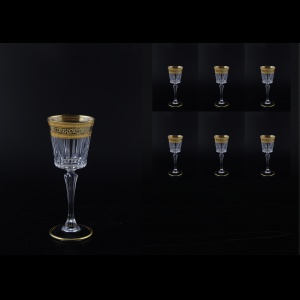 Timeless C5 TALK Liqueur Glasses 110ml 6pcs in Allegro Golden Light Decor (65-0815/L)
