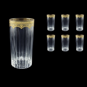 Timeless B0 20 Water Glasses 440ml 6pcs in Flora´s Empire Golden Crystal (20-0800/L)