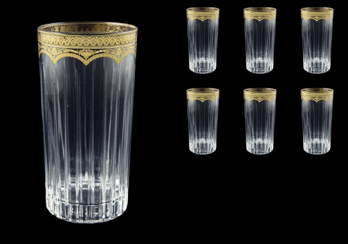 Timeless B0 20 Water Glasses 440ml 6pcs in Flora´s Empire Golden Crystal (20-0800/L)