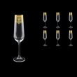 Strix CFL 20 Champagne Flutes 200ml 6pcs in Flora´s Empire Golden Crystal Lig. (20-2210/L)