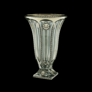 Panel VV PLPB B Vase 33cm 1pc in Antique&Leo Platinum Black Decor (42-1/325)
