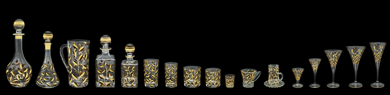 Laurus in Gold - Stemware, Tumblers, Decanters, Tea Cups